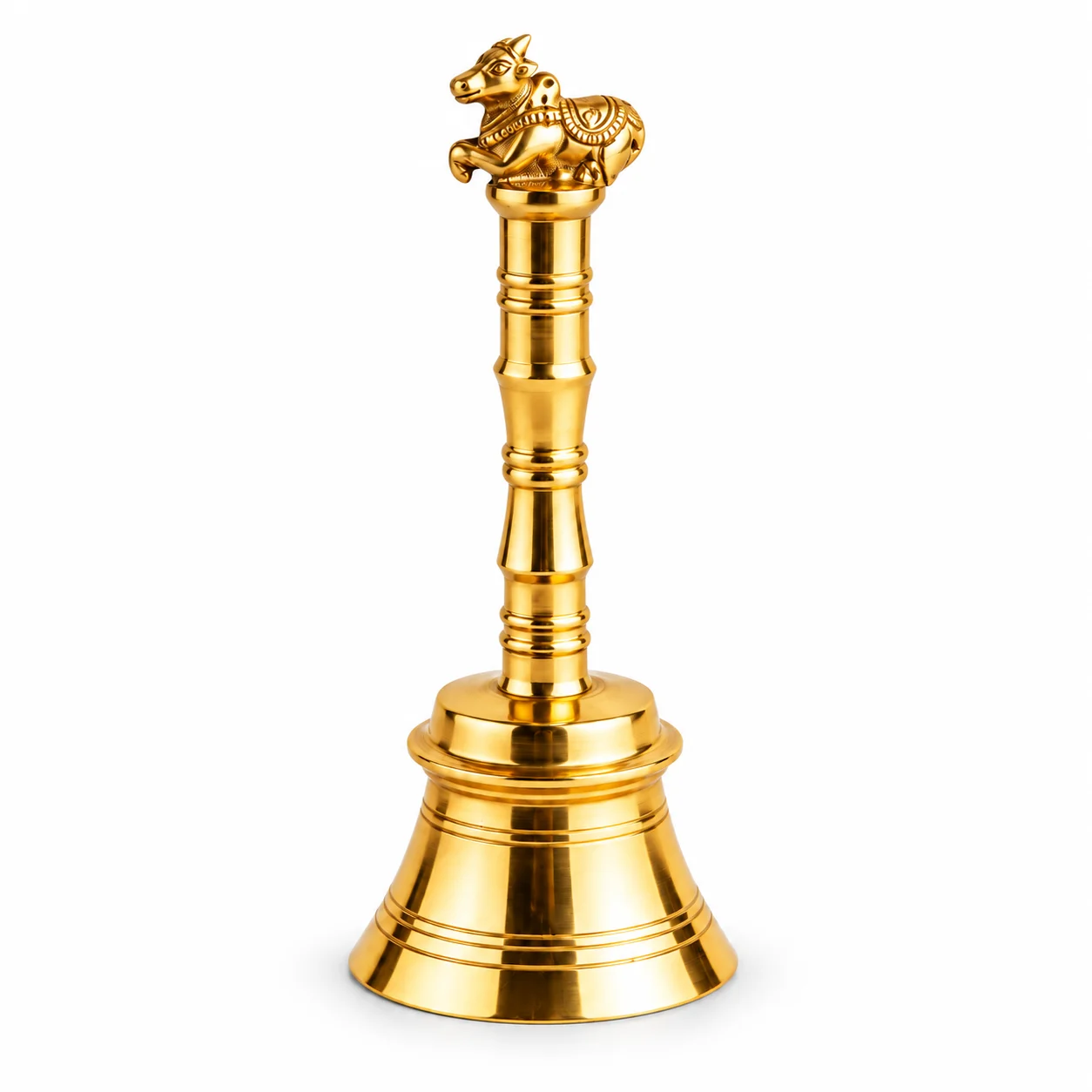 Nandi Headed Brass Pooja Bell